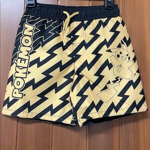 POKÉMON Boy’s Pikachu Swim Shorts XS (4/5) NWT